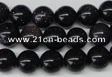 CRO229 15.5 inches 10mm round blue goldstone beads wholesale