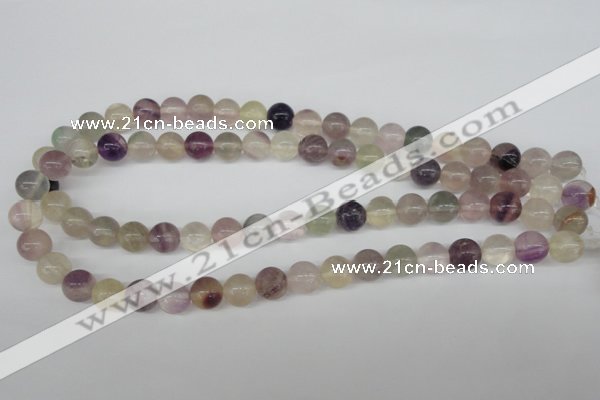 CRO235 15.5 inches 10mm round rainbow fluorite beads wholesale