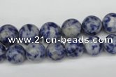 CRO246 15.5 inches 10mm round blue spot stone beads wholesale