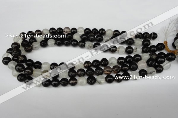 CRO256 15.5 inches 10mm round watermelon black beads wholesale