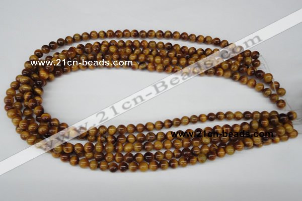 CRO26 15.5 inches 6mm round yellow tiger eye beads wholesale