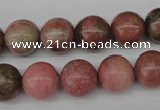 CRO285 15.5 inches 12mm round rhodochrosite beads wholesale