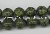 CRO286 15.5 inches 12mm round green lace gemstone beads wholesale