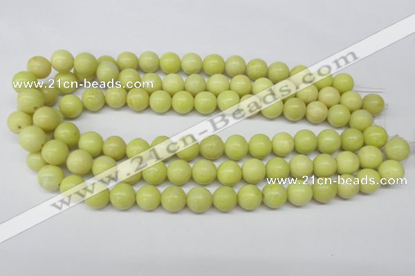 CRO290 15.5 inches 12mm round lemon jade beads wholesale