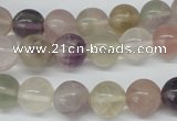 CRO309 15.5 inches 12mm round rainbow fluorite beads wholesale