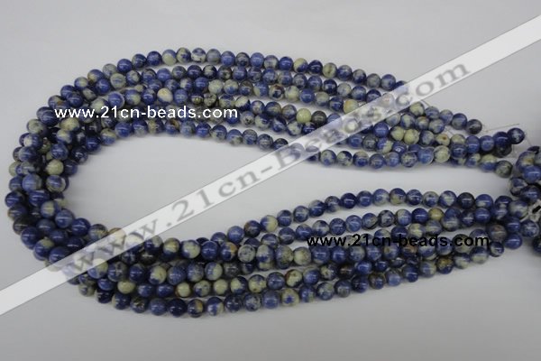 CRO31 15.5 inches 6mm round sodalite gemstone beads wholesale