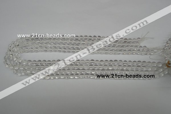 CRO35 15.5 inches 6mm round white crystal beads wholesale