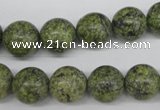 CRO352 15.5 inches 12mm round green lace gemstone beads wholesale