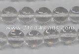 CRO362 15.5 inches 12mm round white crystal beads wholesale