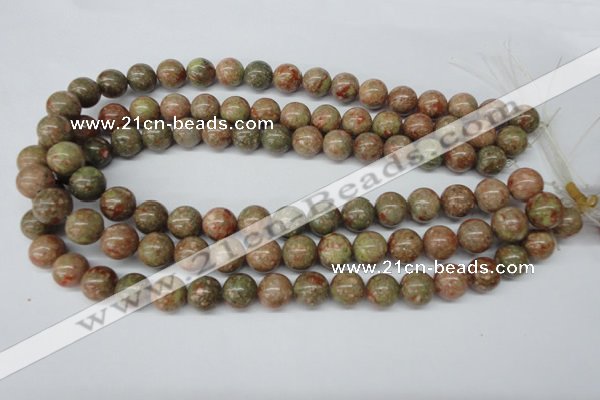 CRO380 15.5 inches 14mm round Chinese unakite beads wholesale