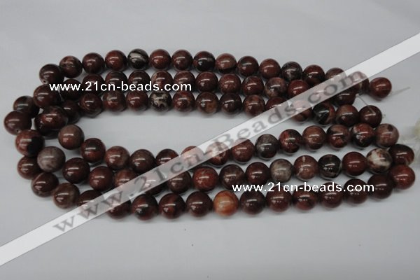 CRO382 15.5 inches 14mm round red picture jasper beads wholesale