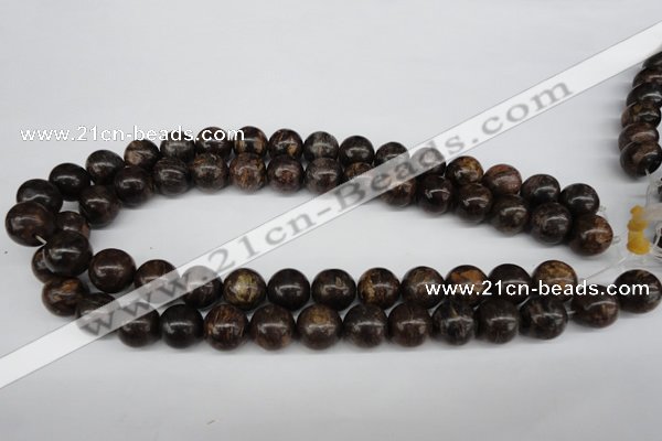 CRO387 15.5 inches 14mm round bronzite gemstone beads wholesale