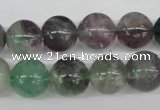 CRO389 15.5 inches 14mm round fluorite gemstone beads wholesale