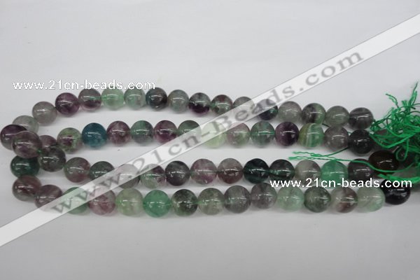 CRO389 15.5 inches 14mm round fluorite gemstone beads wholesale