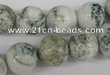 CRO390 15.5 inches 14mm round tree agate beads wholesale