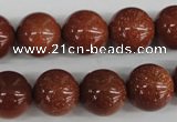 CRO394 15.5 inches 14mm round goldstone beads wholesale