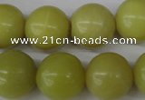 CRO401 15.5 inches 14mm round lemon jade beads wholesale