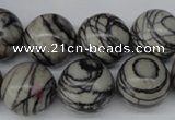 CRO408 15.5 inches 14mm round black water jasper beads wholesale