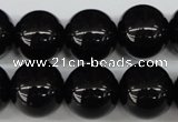 CRO420 15.5 inches 16mm round blackstone beads wholesale