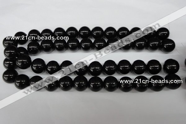 CRO420 15.5 inches 16mm round blackstone beads wholesale