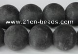 CRO421 15.5 inches 16mm round blackstone beads wholesale