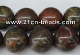 CRO445 15.5 inches 16mm round rainrow jasper beads wholesale