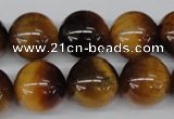 CRO453 15.5 inches 16mm round yellow tiger eye beads wholesale