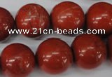 CRO483 15.5 inches 18mm round red jasper beads wholesale