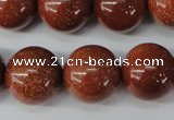 CRO486 15.5 inches 18mm round goldstone beads wholesale