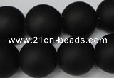 CRO491 15.5 inches 18mm round blackstone beads wholesale