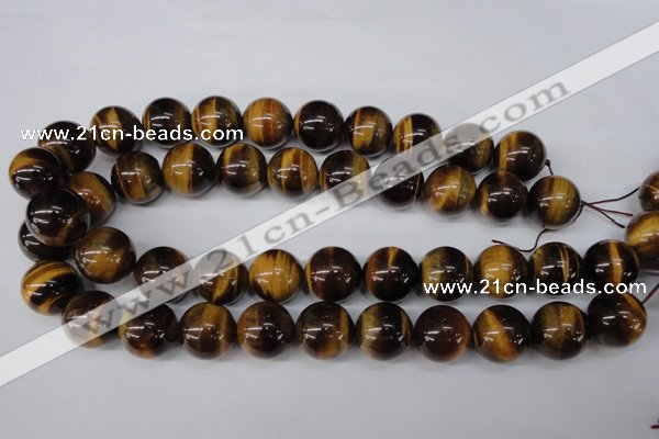 CRO492 15.5 inches 18mm round yellow tiger eye beads wholesale