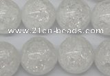 CRO497 15.5 inches 18mm round crack rock crystal beads wholesale