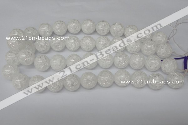 CRO497 15.5 inches 18mm round crack rock crystal beads wholesale