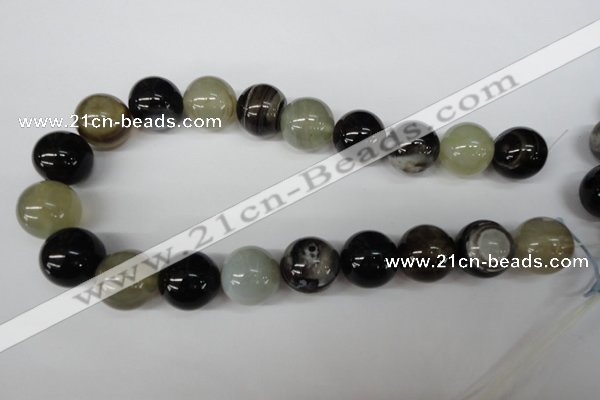 CRO532 15.5 inches 20mm round agate gemstone beads wholesale