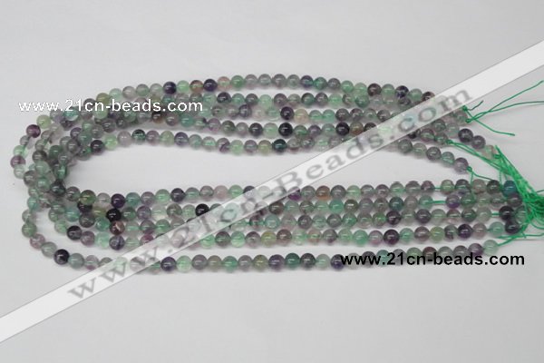 CRO54 15.5 inches 6mm round fluorite gemstone beads wholesale