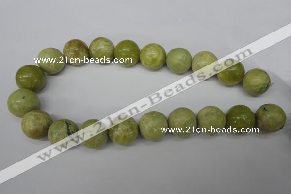 CRO541 15.5 inches 20mm round yellow howlite turquoise beads wholesale