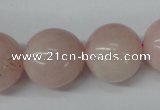 CRO545 15.5 inches 20mm round rose quartz beads wholesale