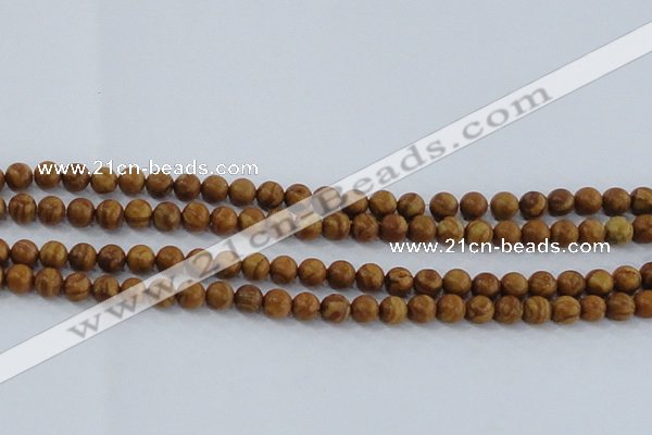 CRO552 15.5 inches 6mm round grain stone beads wholesale