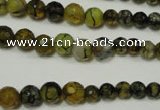 CRO703 15.5 inches 6mm – 14mm faceted round dragon veins agate beads