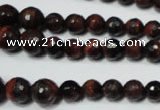 CRO708 15.5 inches 6mm – 14mm faceted round red tiger eye beads