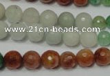 CRO722 15.5 inches 6mm – 14mm faceted round mixed candy jade beads