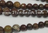 CRO735 15.5 inches 6mm – 14mm faceted round stripe jasper beads