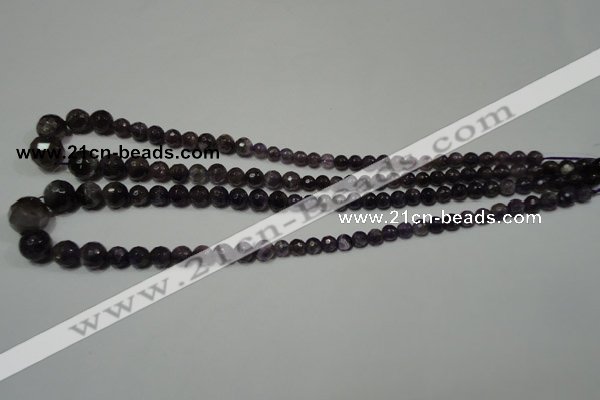 CRO739 15.5 inches 6mm – 14mm faceted round amethyst beads