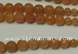 CRO740 15.5 inches 6mm – 14mm faceted round red aventurine beads