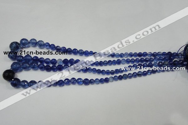 CRO748 15.5 inches 6mm – 14mm faceted round watermelon blue beads