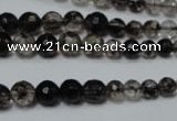 CRO749 15.5 inches 6mm – 14mm faceted round watermelon black beads