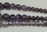 CRO755 15.5 inches 6mm – 14mm round amethyst beads wholesale