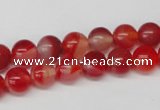 CRO80 15.5 inches 8mm round red agate gemstone beads wholesale