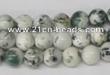 CRO81 15.5 inches 8mm round tree agate gemstone beads wholesale