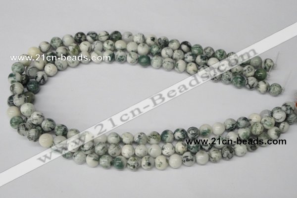 CRO81 15.5 inches 8mm round tree agate gemstone beads wholesale